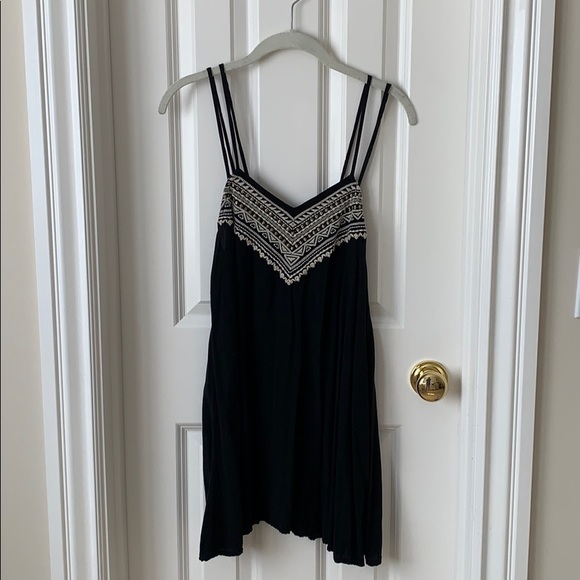 American Eagle Outfitters Dresses & Skirts - Black Embroidered Dress - FITS LIKE SMALL